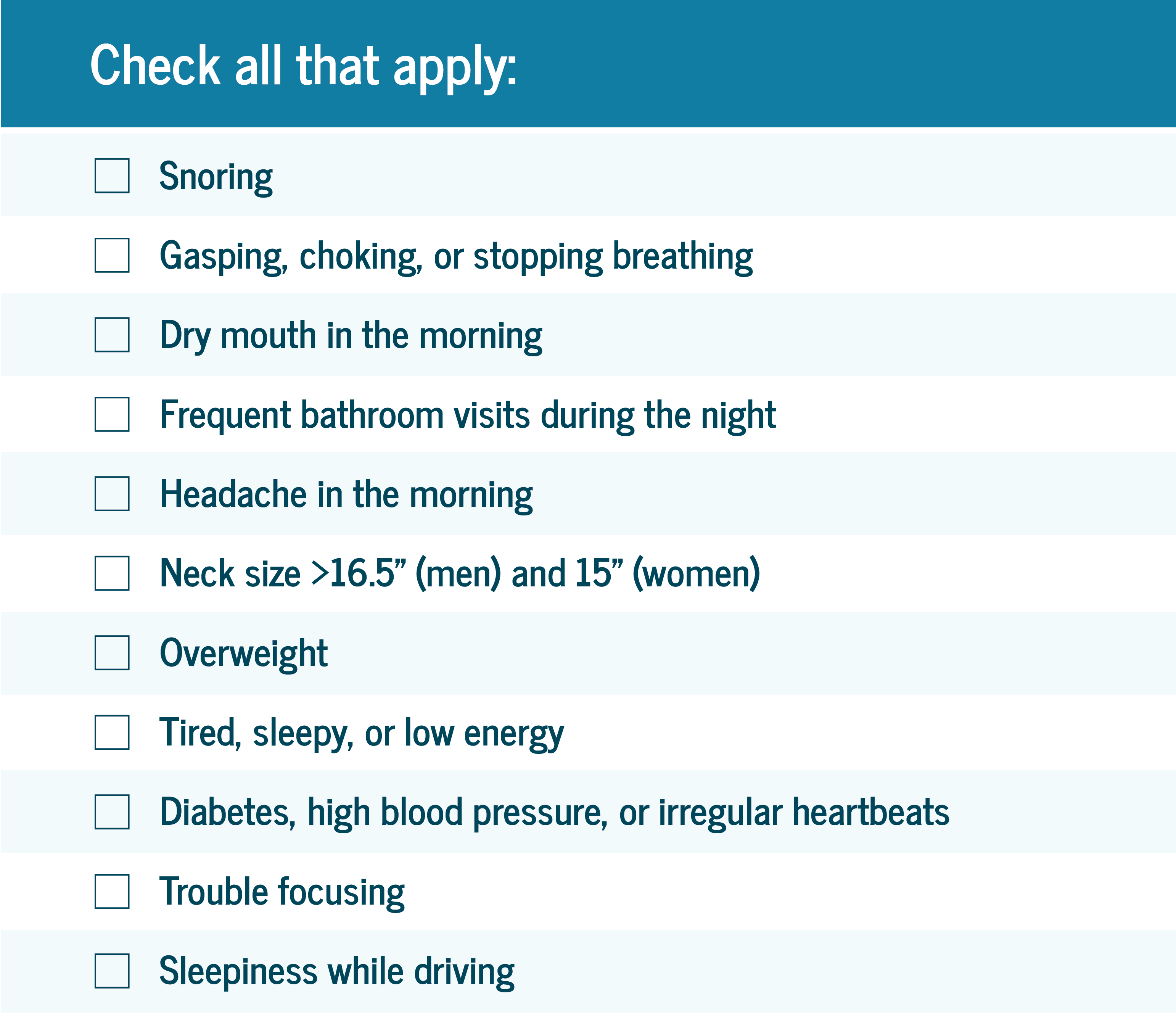 Resources Screening Questions Sleep Apnea Minnesota Sleep Institute 